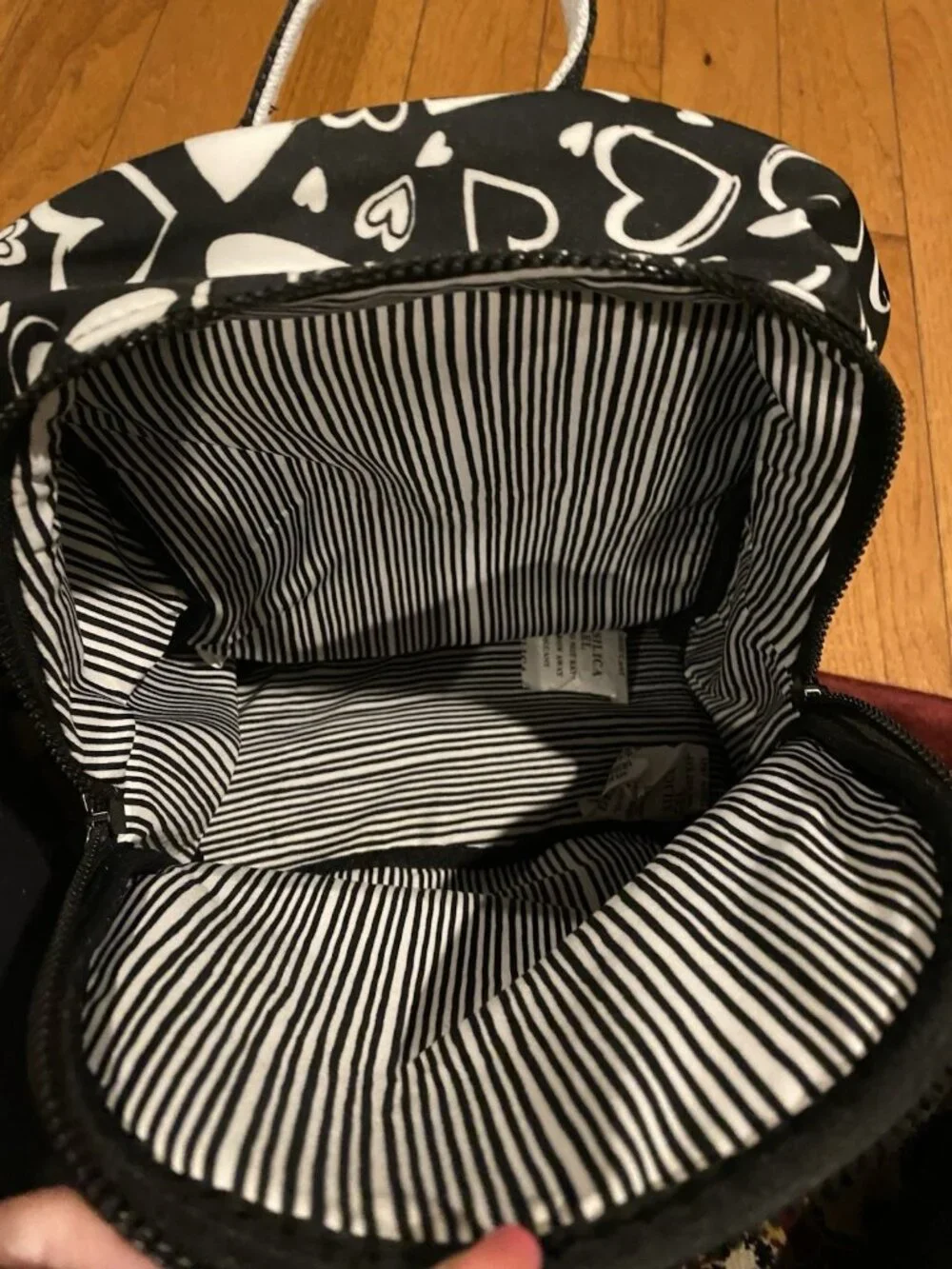 Brighton Limited Edition ENDLESS LOVE Small Backpack NWT Black White Hearts